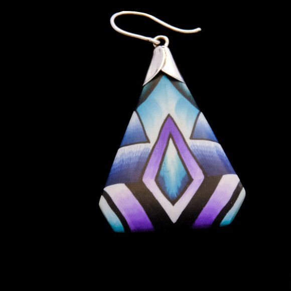 One-of-a-Kind Glacial Earring (A) by Handmade by Jon Stuart Anderson - Picture 3 of 6